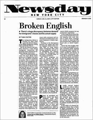 Immigrants Would Thrive With More English Classes