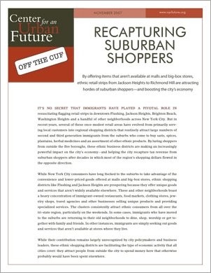 Recapturing Suburban Shoppers